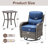 Abbey 3-Piece Patio Swivel Glider Chair Set With Side Table, 6-Inch Ultra-Plush Cushions & Water-Resistant Olefin Fabric-160804728-160804730