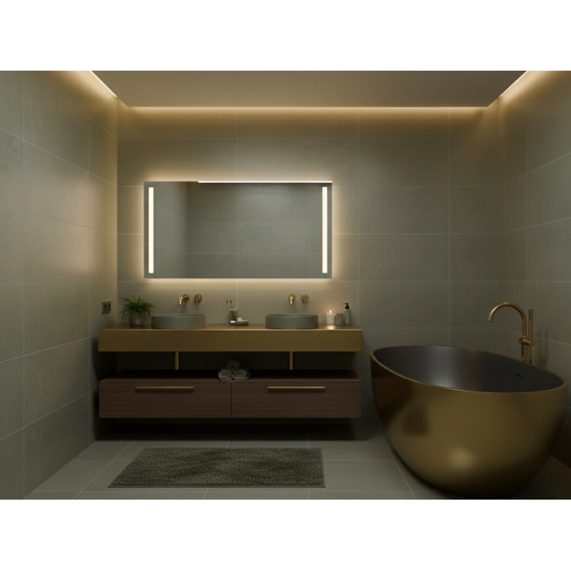 Vast Studio 62.8” x 30.3” Metallic Freestanding Oval Bathtub – Aged Brass/Green Deep Soaking Tub with Dual-Tone Interior & Exterior, Sculpted Modern Luxury Finish