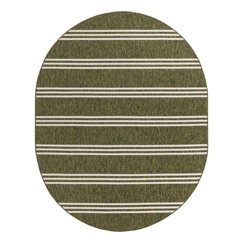 Baho Anguilla Indoor/Outdoor Rug, Oval 7'10" x 10'