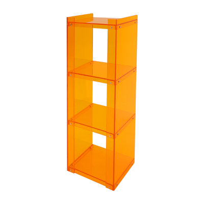 Acrylic 3-Tier Display Storage Shelf Freestanding Organizer for Bedroom and Office