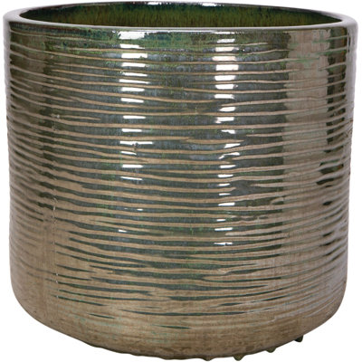 15 In. Mirza Cyl Plntr - Pearl Green