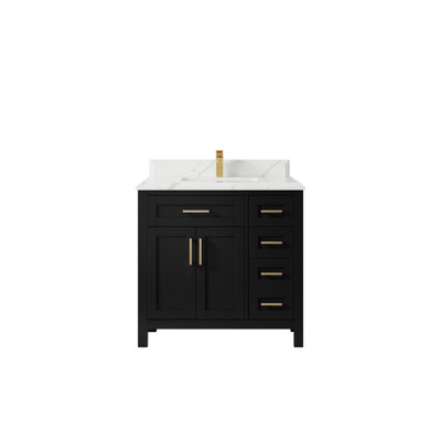 36'' Single Bathroom Vanity with Quartz Top