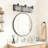 Franchelle Farmhouse Vanity Lighting, Black Wall Sconce With Clear-Seeded Glass Shades, Moisture-Resistant Iron Back Panel-1274156675