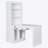 83.4"Tall Bookshelf &Writting Desk Suite,Modern Bookcase Suite with LED Lighting, Drawers,Study Desk and Open Shelves,2-Piece Set Storage Bookshelf for Living Room,Home Office,Study room,White