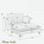 Chaise longue moderne avec coussins-1491167106