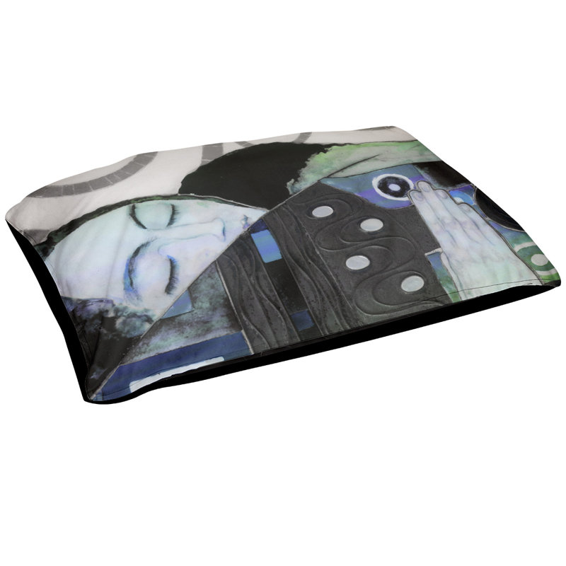 Coussin pour chien Carlile, Grand (H 17 po x l 52 po x P 42 po), Noir / gris clair