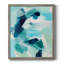 «Teal Composition I», toile encadrée de qualité supérieure - prête à être accrochée-1118333976-1118333975