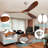 (Same As W882140685) 60 Inch Indoor Modern Ceiling Fan With 6 Speed Remote Control 3 Solid Wood Blade For Living Room-390222811