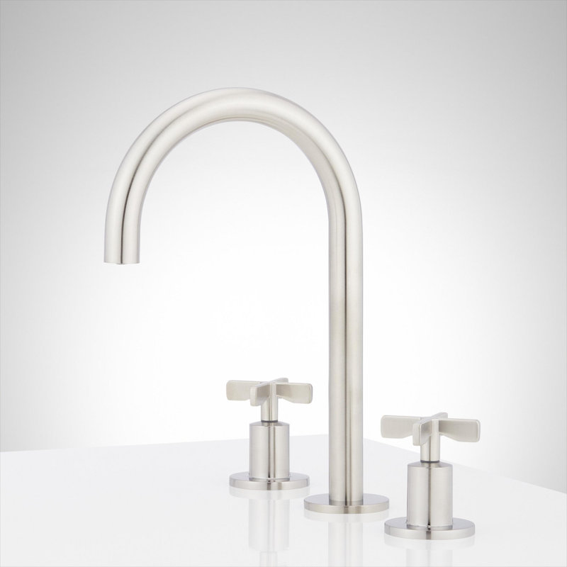 Vassor 1.2 GPM Widespread Bathroom Faucet, Brushed Nickel