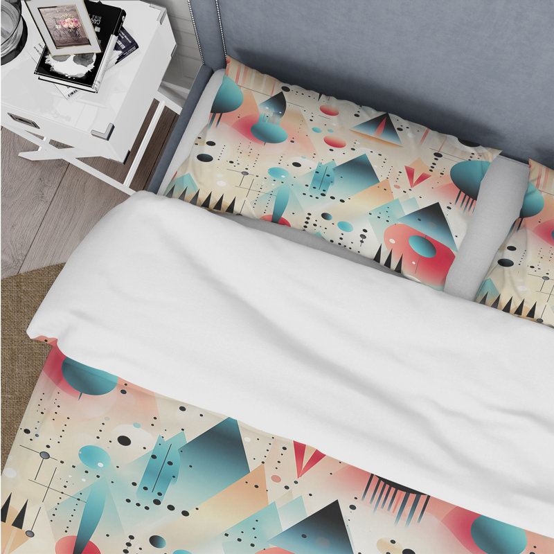 Ensemble de housse de couette Blue Funky, Housse de couette pour grand lit et 2 taies décor
