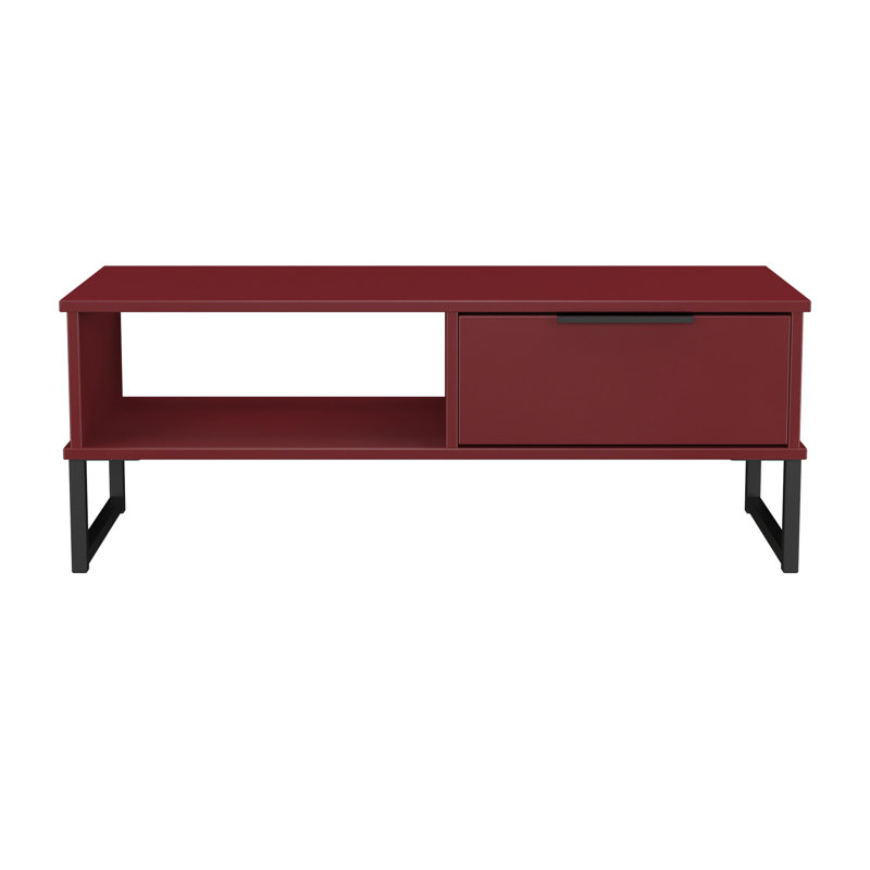 Taeyah Coffee Table with Storage, Red