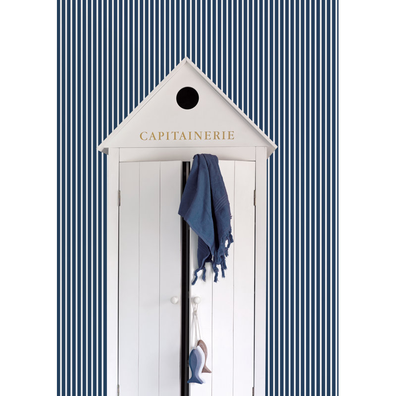 Butcher 32.8' L x 21" W Wallpaper Roll, Navy