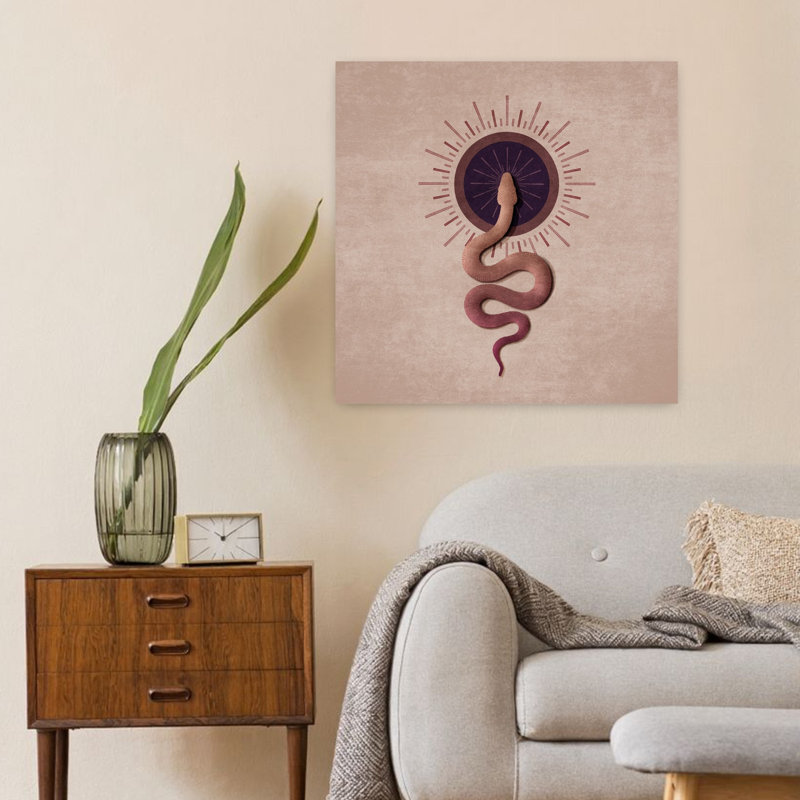 Serpent Radiance by Emel Tunaboylu - Wrapped Canvas Print, 60.96 cm H x 60.96 cm W