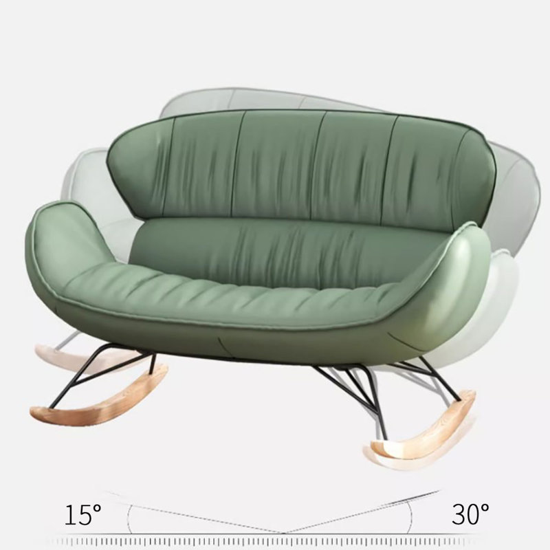 Chaise berçante double Nordic Art, Vert