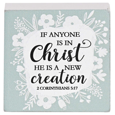 Tabletop Plaque If Anyone Is In Christ