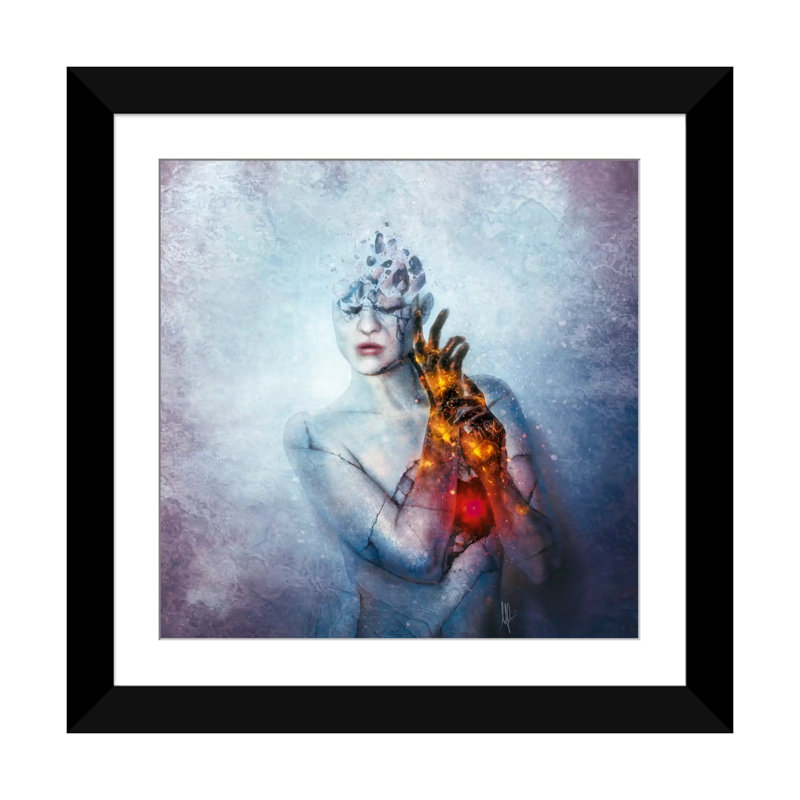 «Till you», impression sur toile, Papier d'art encadré noir, H 24 po x l 24 po x P 1 po, Blanc