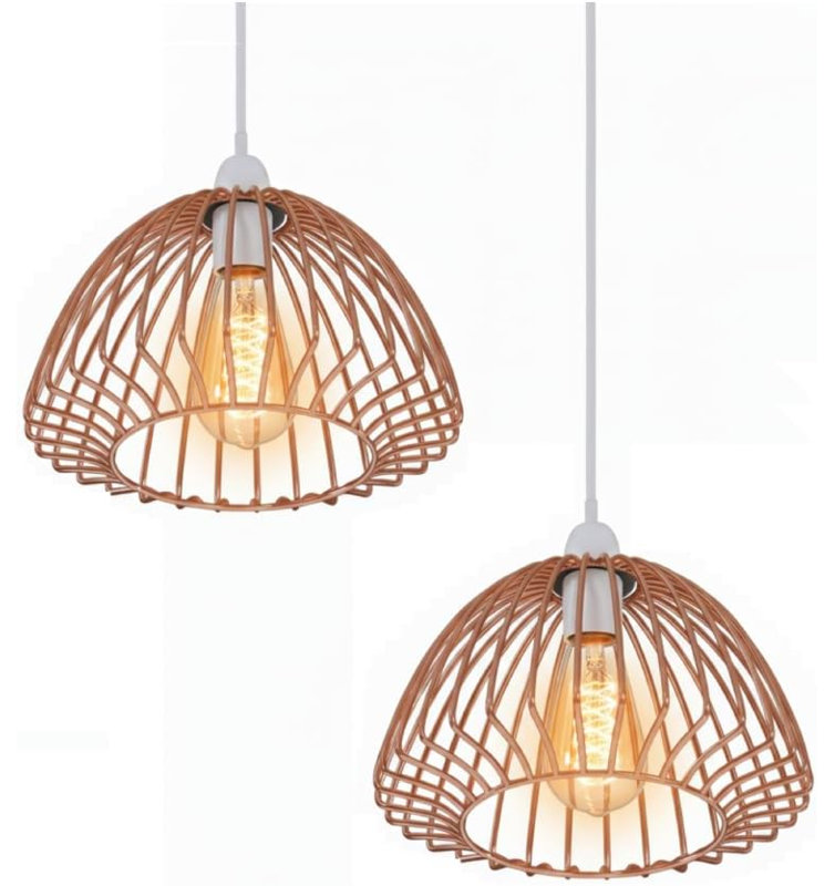 16cm H Metal Novelty Lamp Shade, Rose Gold