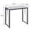 Bureau d'écriture antique blanc et noir 35,5 "avec base en métal