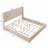 Solid Wood Platform Bed Frame With Headboard, No Box Spring Needed, Floor-Standing Bed, Easy Assembly-582580496-582580493