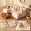 U-Shaped Modular Sectional Sofa, 274cm Cloud Deep Seat Sofa, Chenille Fabric Sofa Couch for Living Room & Lounge-1139484624-1134276981