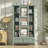 Grayish Green Wooden Multifunctional Bookcase