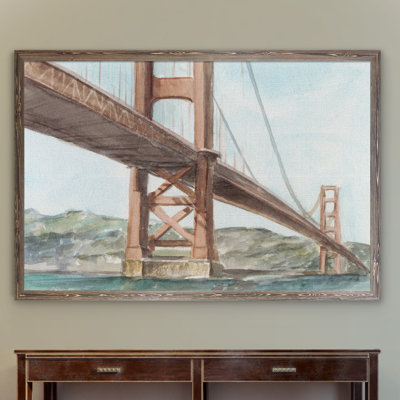 "iconic watercolor bridge iii" par paul cezanne-reproduction d’art sur toile encadrée