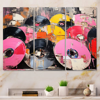 Noir et rose, disques vinyle Melody - Disques vinyle, art mural