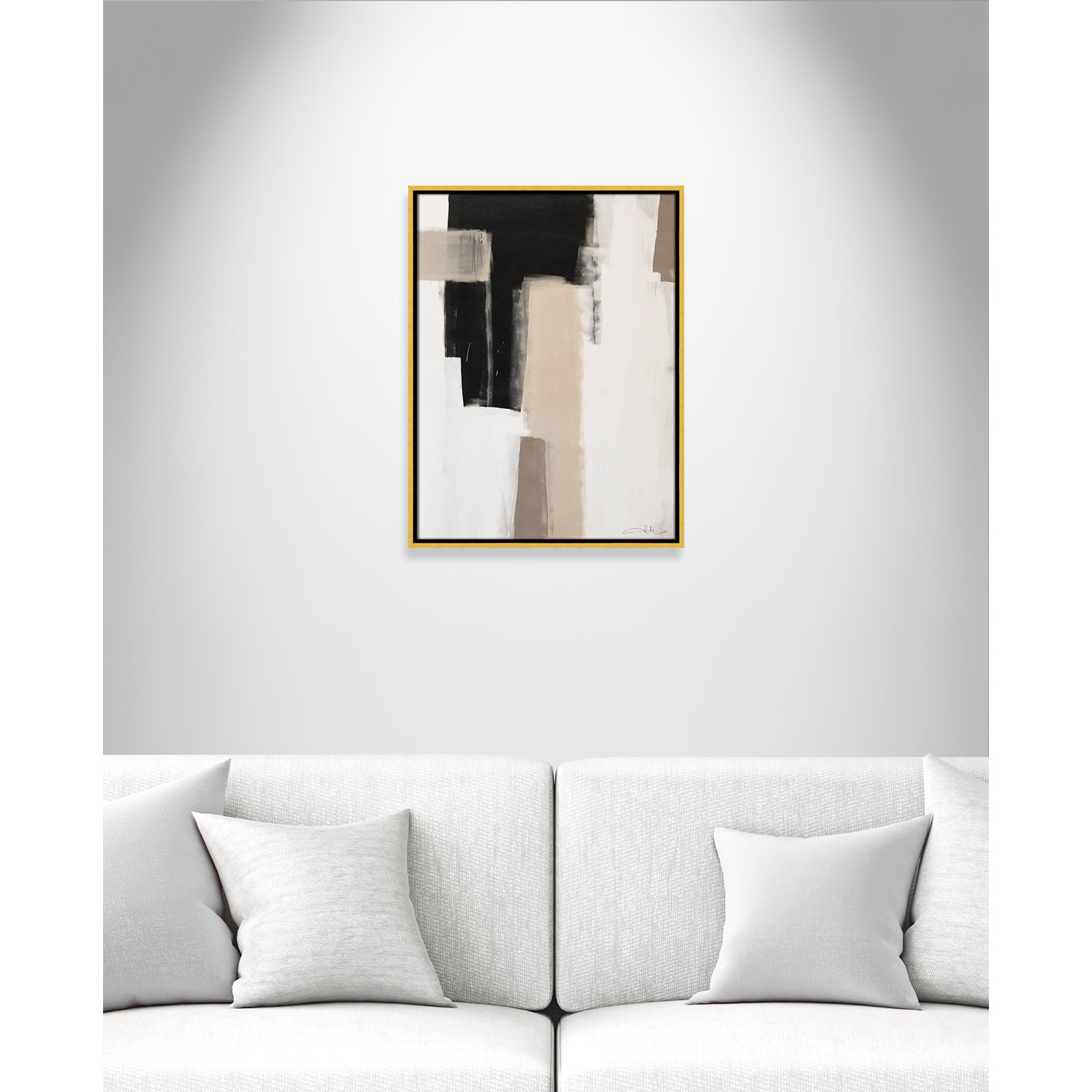 Giverny Earth Scapes I Print, No Mat, Gold Floater Framed, 25.5" H x 19.5" W x 2" D