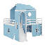 Lit mezzanine avec tente coulissante-204808354-204808353