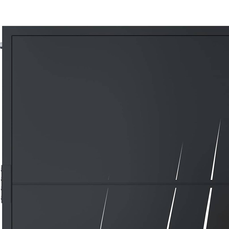 Barrière de jardin en acier anthracite vidaXL 39,4 x 68,9 po, Anthracite, 39,4 po x 68,9 po