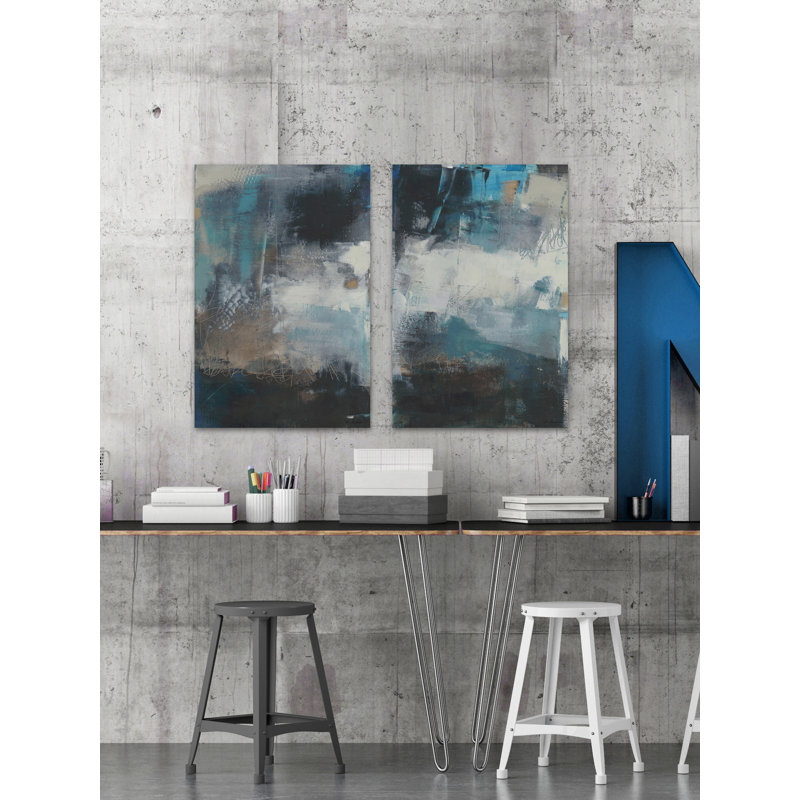 « umbra v », ensemble de 2 reproductions de peintures à l’acrylique sur toile, H 36 po x l 24 po x L 1,5 po