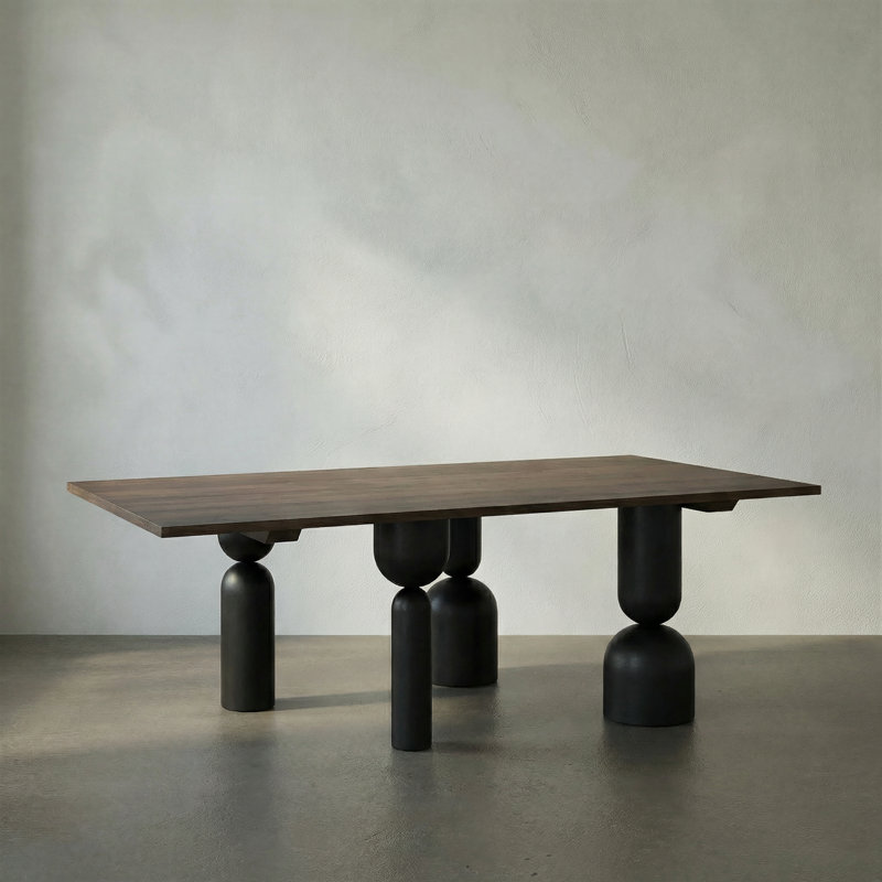 Leandra Dining Table with Walnut Top