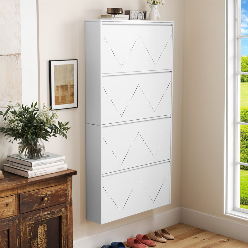 Armoire à chaussures murale Minimalist, Blanc