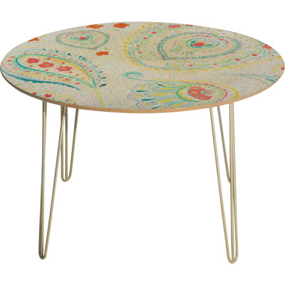 Table de salle à manger à motif cachemire aquarelle jacqueline maldonado