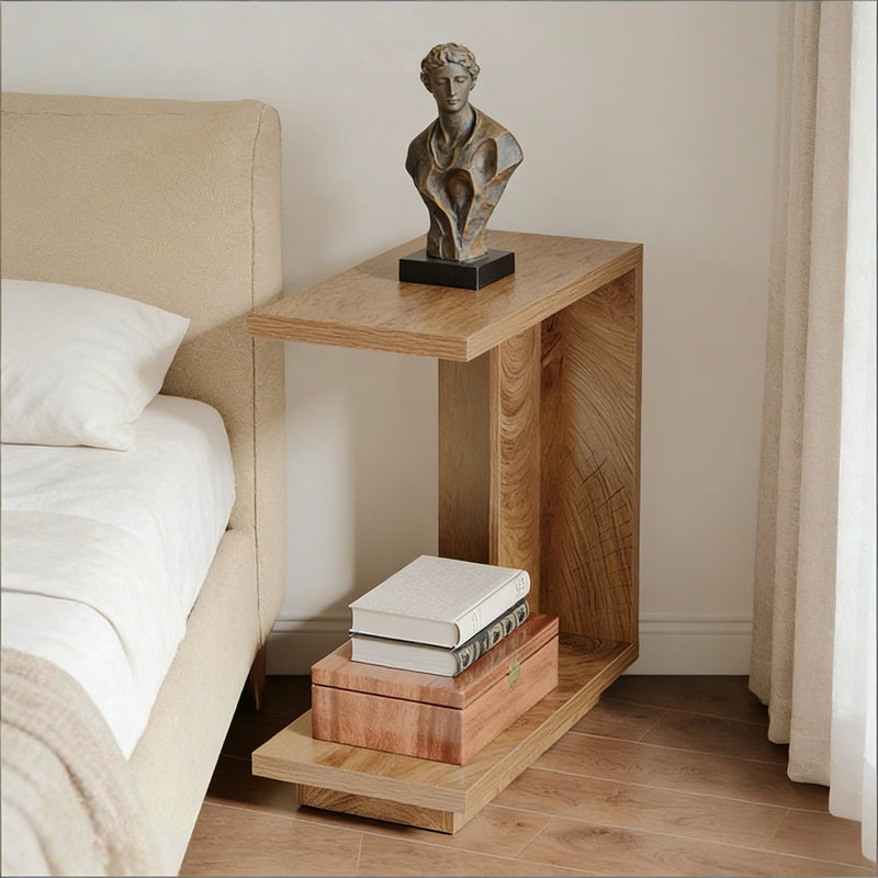 C-Shaped Bedside Table,Stylish Side Table