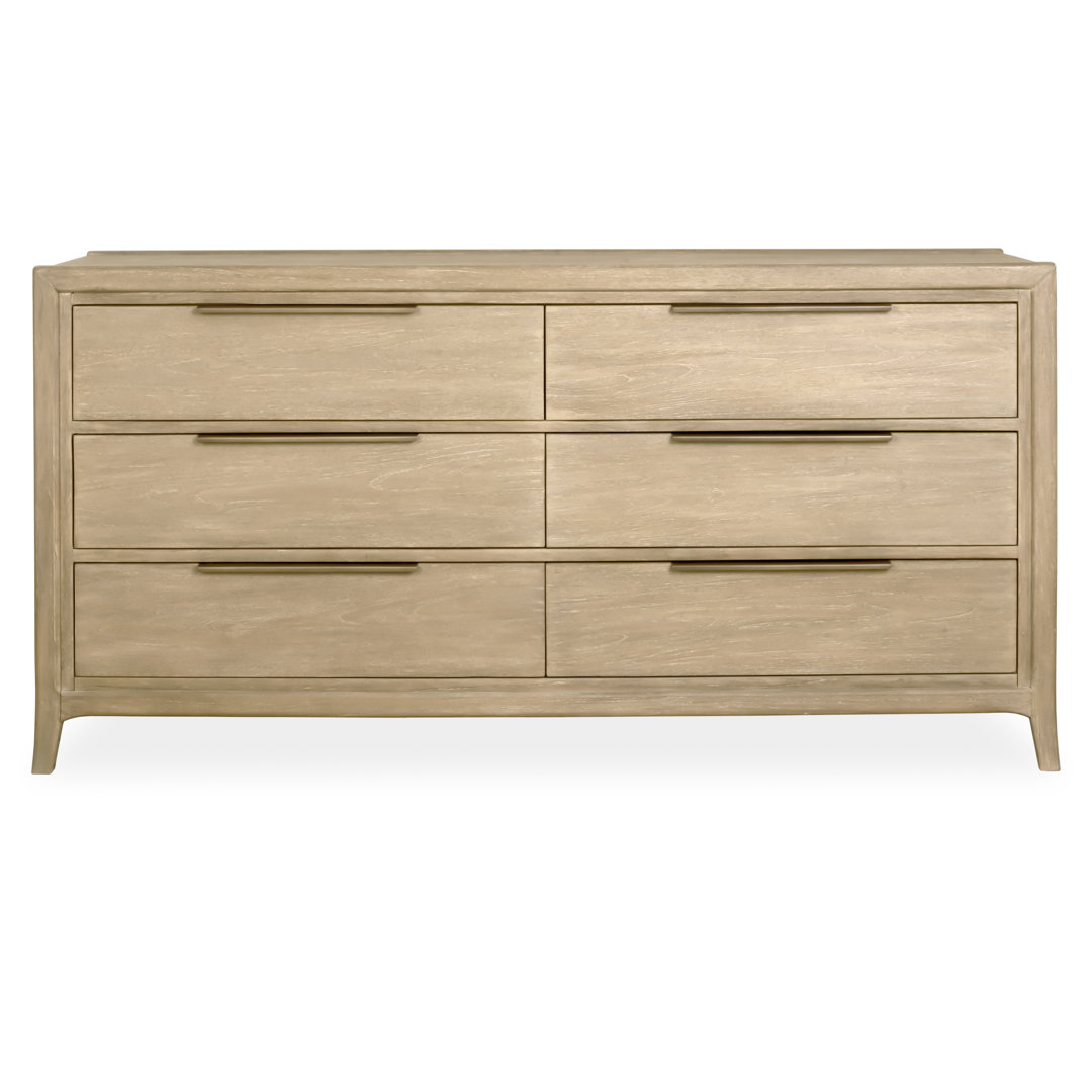 Messina 66'' W 6 - Drawer Dresser Brownstone Furniture