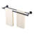 24 in. Wall Mount Double Towel Bar Towel Rack in Stainless Steel Bathroom Hardware in Matte Black