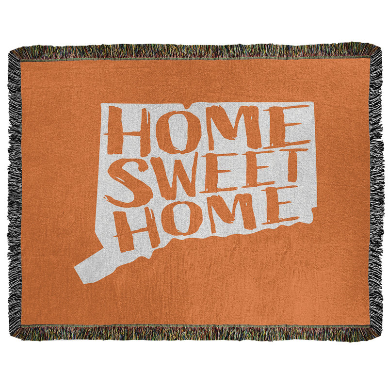 Jeté en coton tissé connecticut doux, l 60 po x L 80 po, Orange