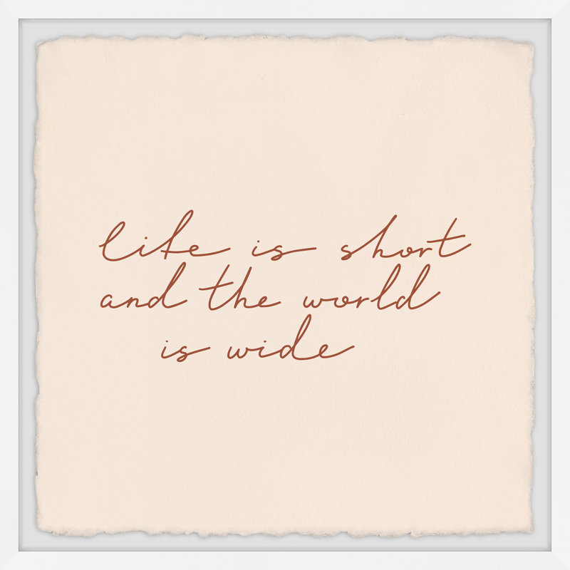 «The World Is Wide», reproduction encadrée, H 12 po x l 12 po x P 1,5 po