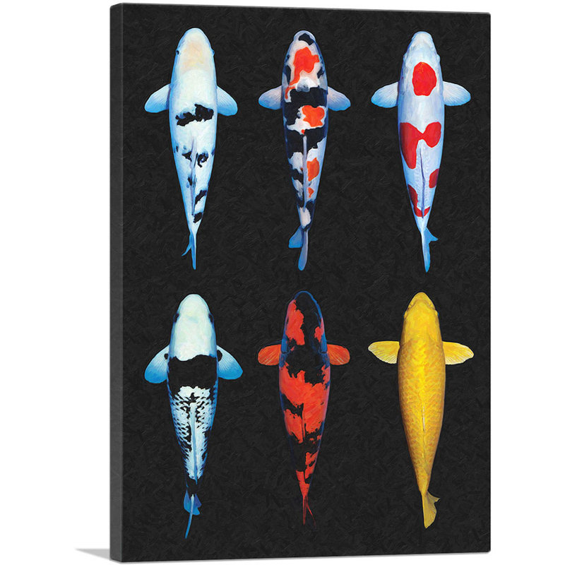 " Koi Carp Fish Asia Japan China ", 20" H x 14" W x 0.75" D