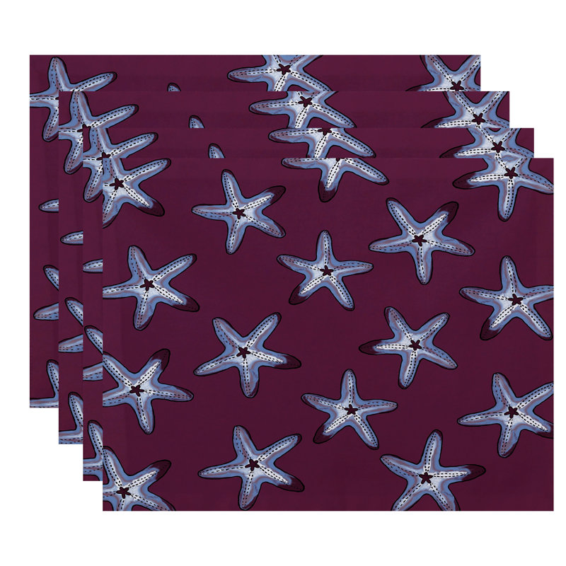 Napperon Thaney, Mauve / Bleu