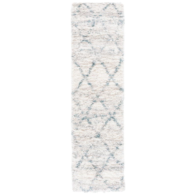 Shaylen Shag 800 Performance Geometric Rug, Runner 2'3" x 8'
