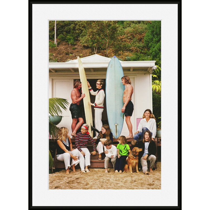 Laguna Beach Print by Slim Aarons, White Framed Paper, 49.75"H  x 34.75"W x 2.125"D