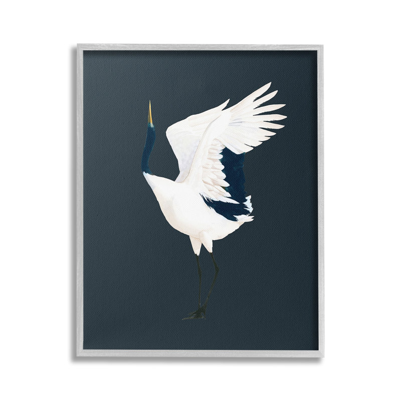 «Crane Bird Face to Left Single Frame» par Grace Popp sur, Estampe numérique Farmhouse, H 14 po x l 11 po