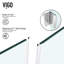 Cabine de douche à charnière sans cadre avec verre transparent 3/8 et base Pacifica l 36 po x P 48 po x H 79 po-460889863-460889864