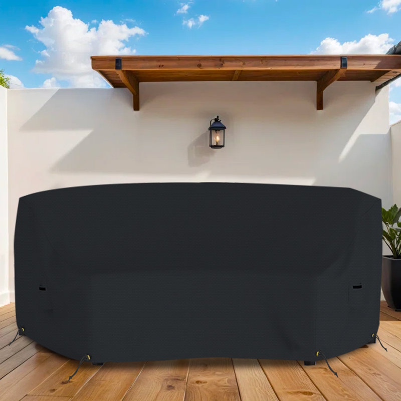 High Density Weatherproof Patio Sofa Cover, Curved Patio Sofa Cover, Cover for Curved Sofa, 38" H x 120" W x 36" D