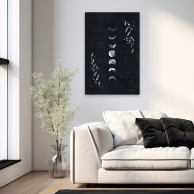 Art lunaire II - fleurs célestes noires