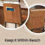 Chaises de bar 26,4 pouces avec coutures, similicuir, brun-893194085