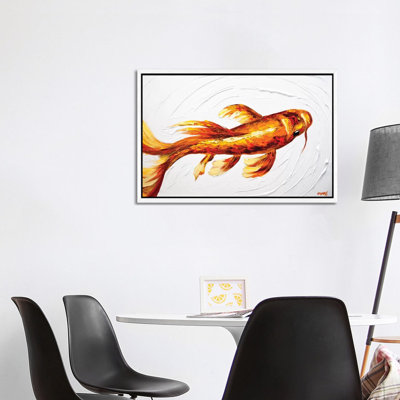 Orange Koi Fish 1 Piece Painting on Canvas