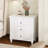 28" Painted Nightstand With 3 Drawers-1239920912